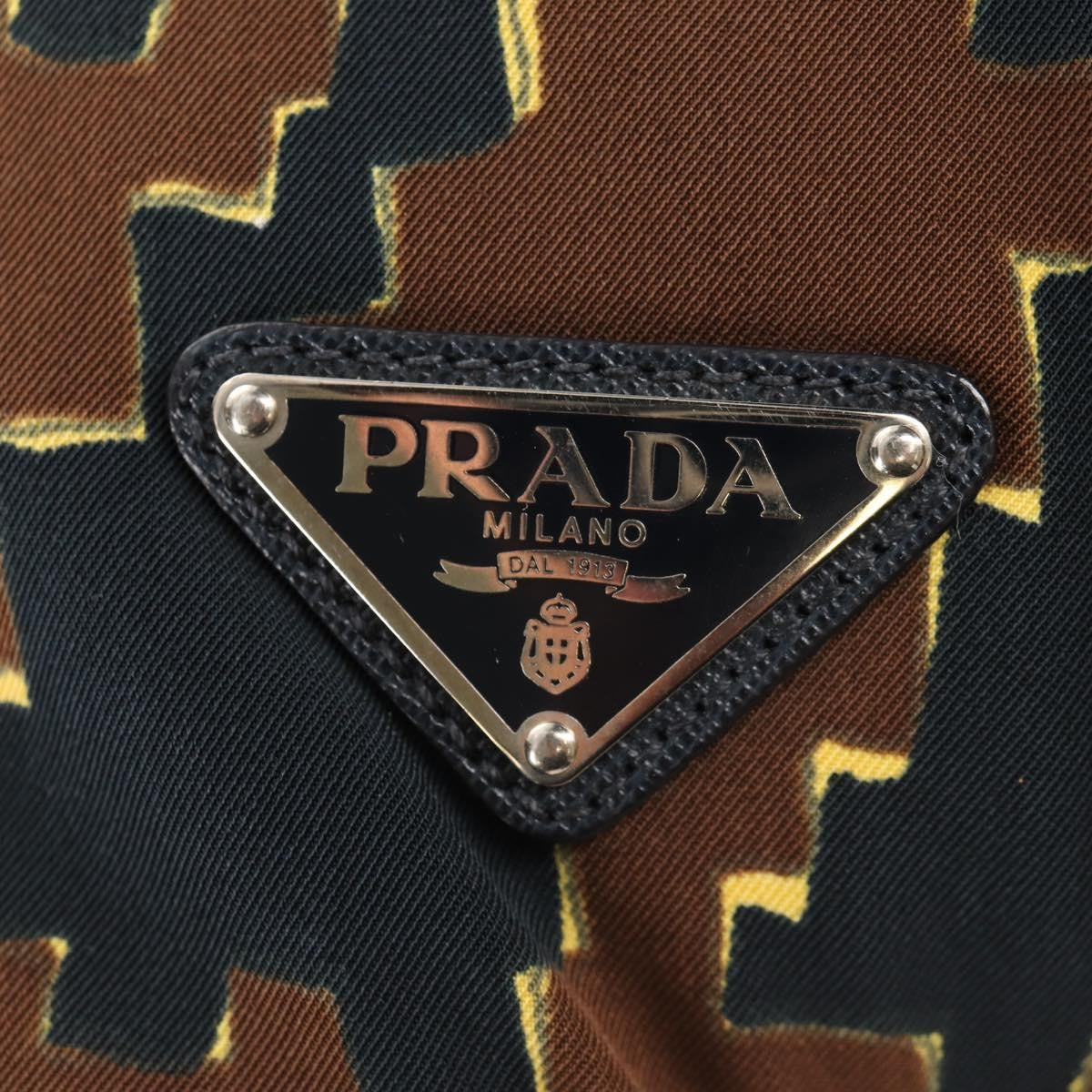 Prada Vintage Handbag Tessuto, BROWN, NYLON, Handbag