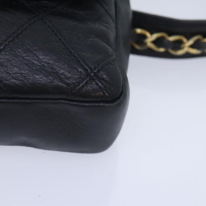 Chanel Vintage Flap Waist Bag Leather, BLACK, LEATHER, Clutche & pouche