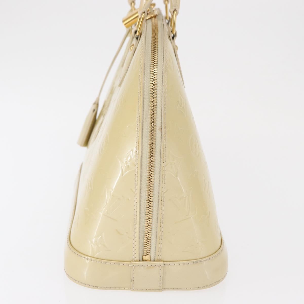 Louis Vuitton Alma Handbag Monogram Vernis, BEIGE, PATENT_LEATHER, Handbag