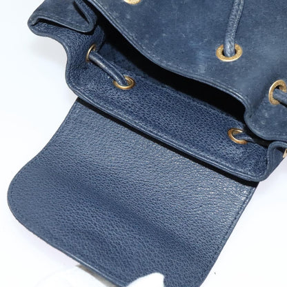 Gucci Gucci bamboo backpack daim, NAVY, SUEDE, Backpack