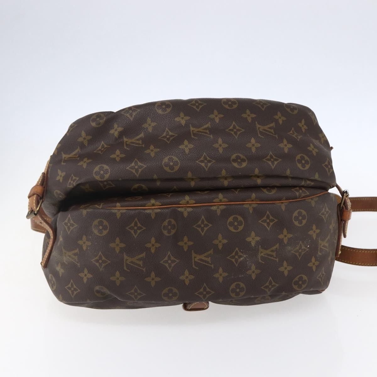 Louis Vuitton Saumur Handbag Monogram Canvas, BROWN, CANVAS, Shoulder bag