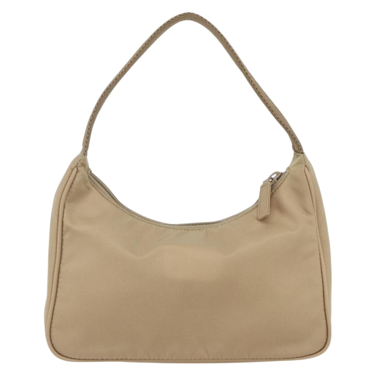 Prada Hobo Tessuto, BEIGE, NYLON, Handbag