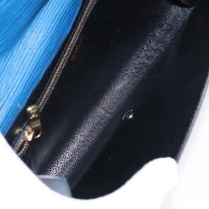 Louis Vuitton Art Deco Clutch Epi Leather, BLUE, LEATHER, Clutche & pouche
