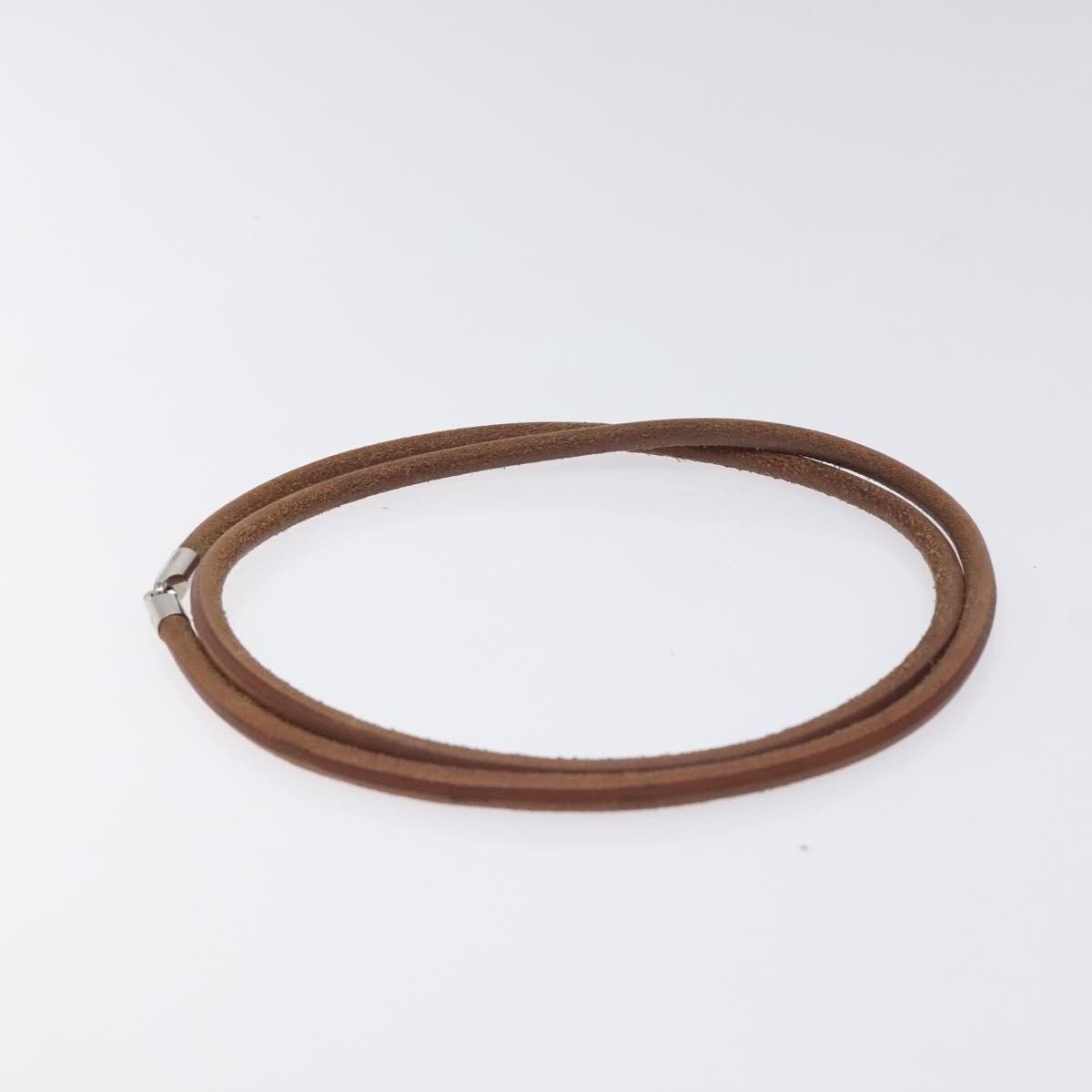 Hermes Laniere Bracelet Leather, BROWN, LEATHER, Bracelet