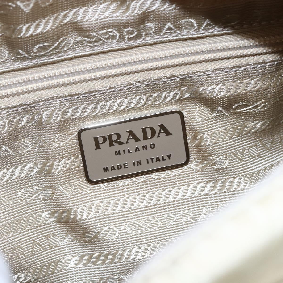 Prada Vintage Tote Tessuto, SILVER, NYLON, Tote bag