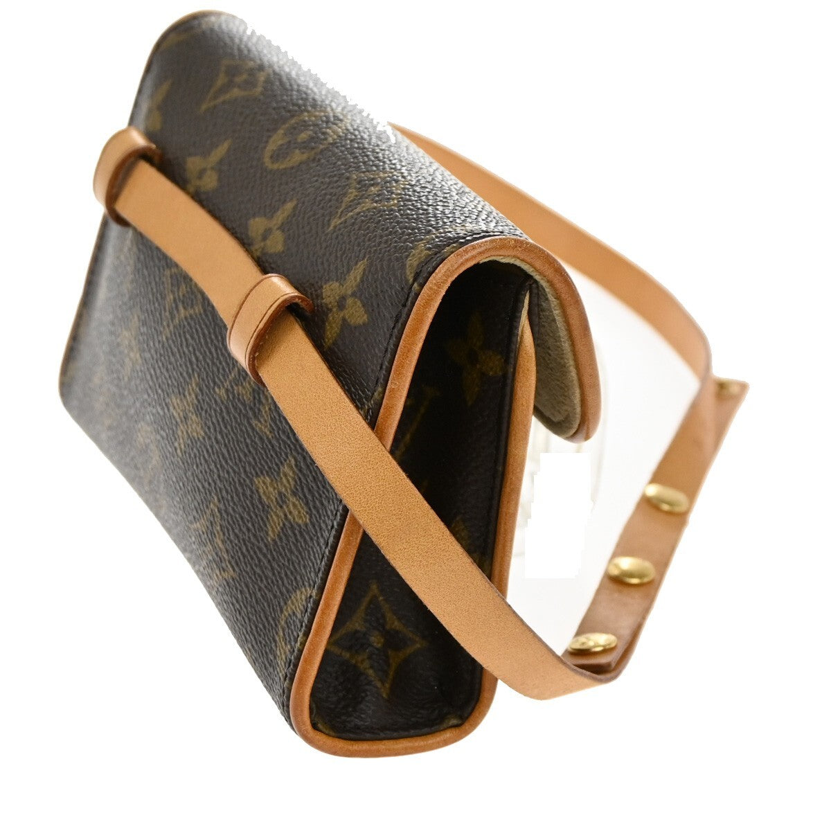 Louis Vuitton Florentine Waist Bag Monogram Canvas, BROWN, CANVAS, Crossbody bag