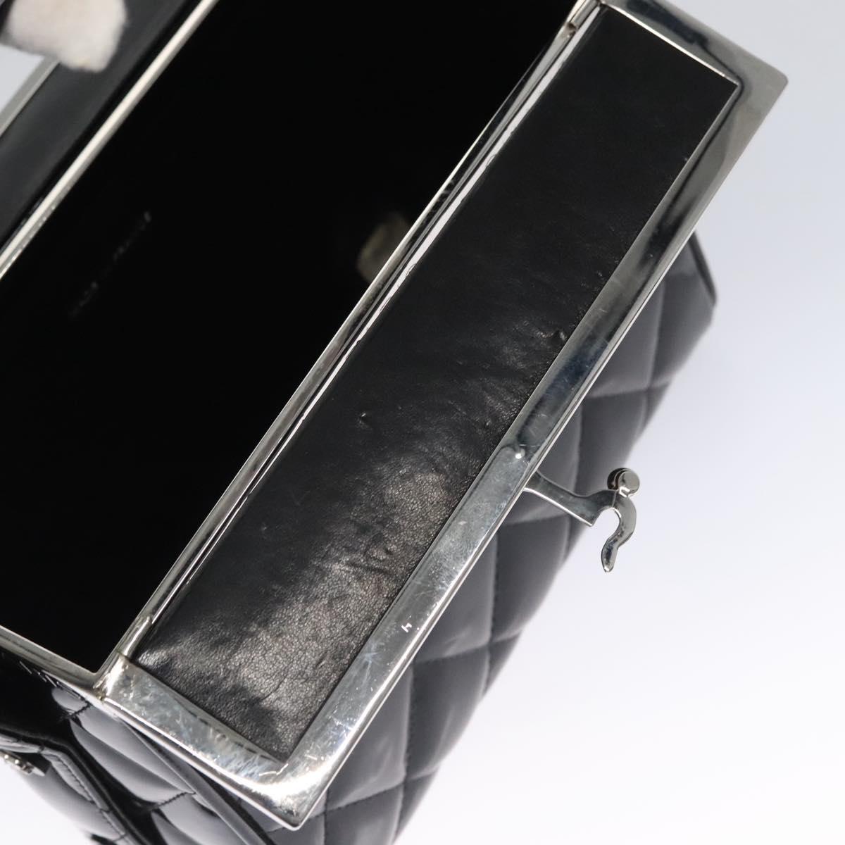 Chanel Vintage Vanity Case Patent, BLACK, PATENT_LEATHER, Toiletry Case