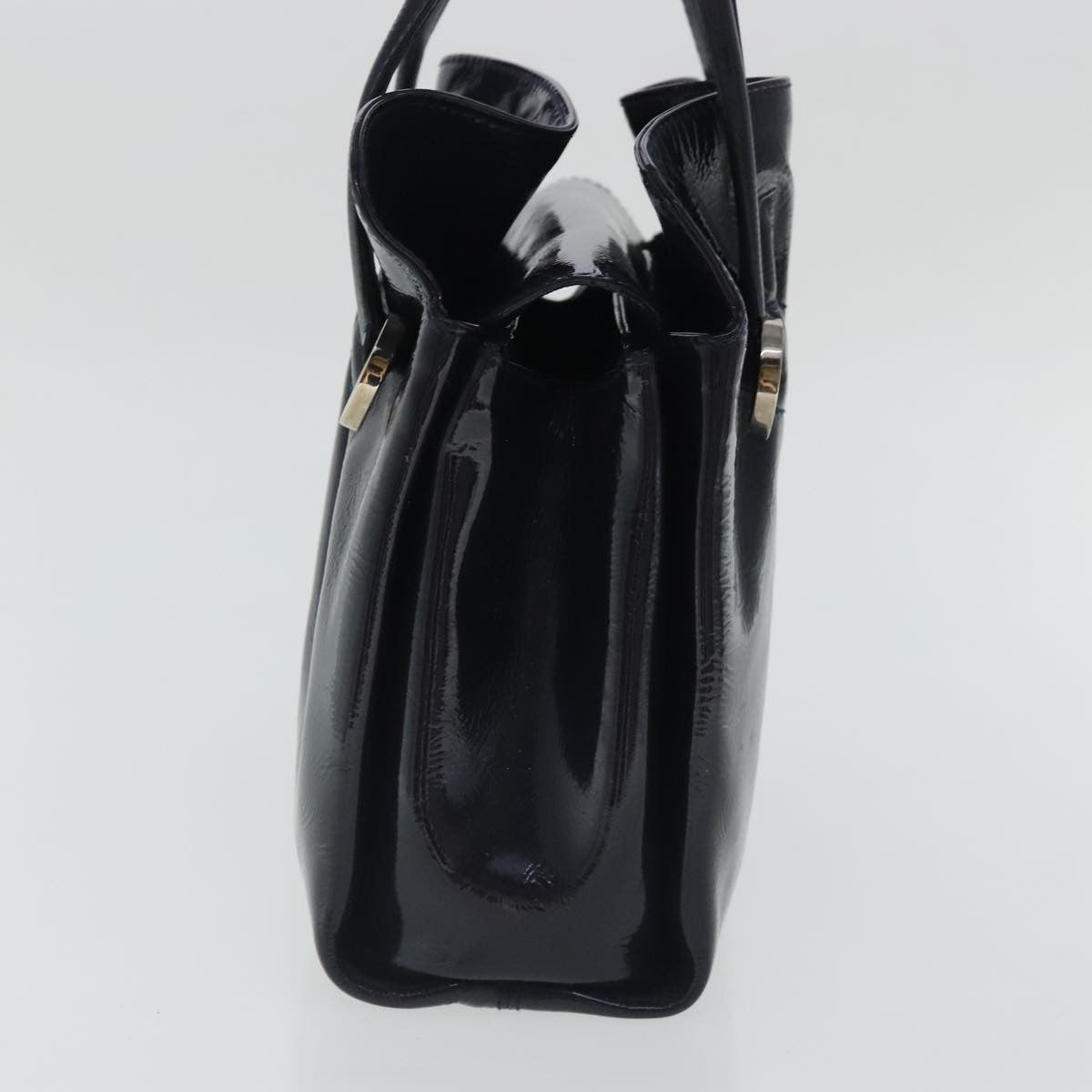 Bvlgari Top Handle Bag Patent leather, NAVY, PATENT_LEATHER, Handbag