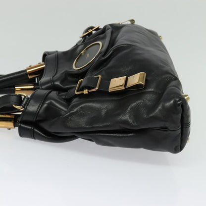 Chloe Victoria Handbag Leather, BLACK, LEATHER, Handbag