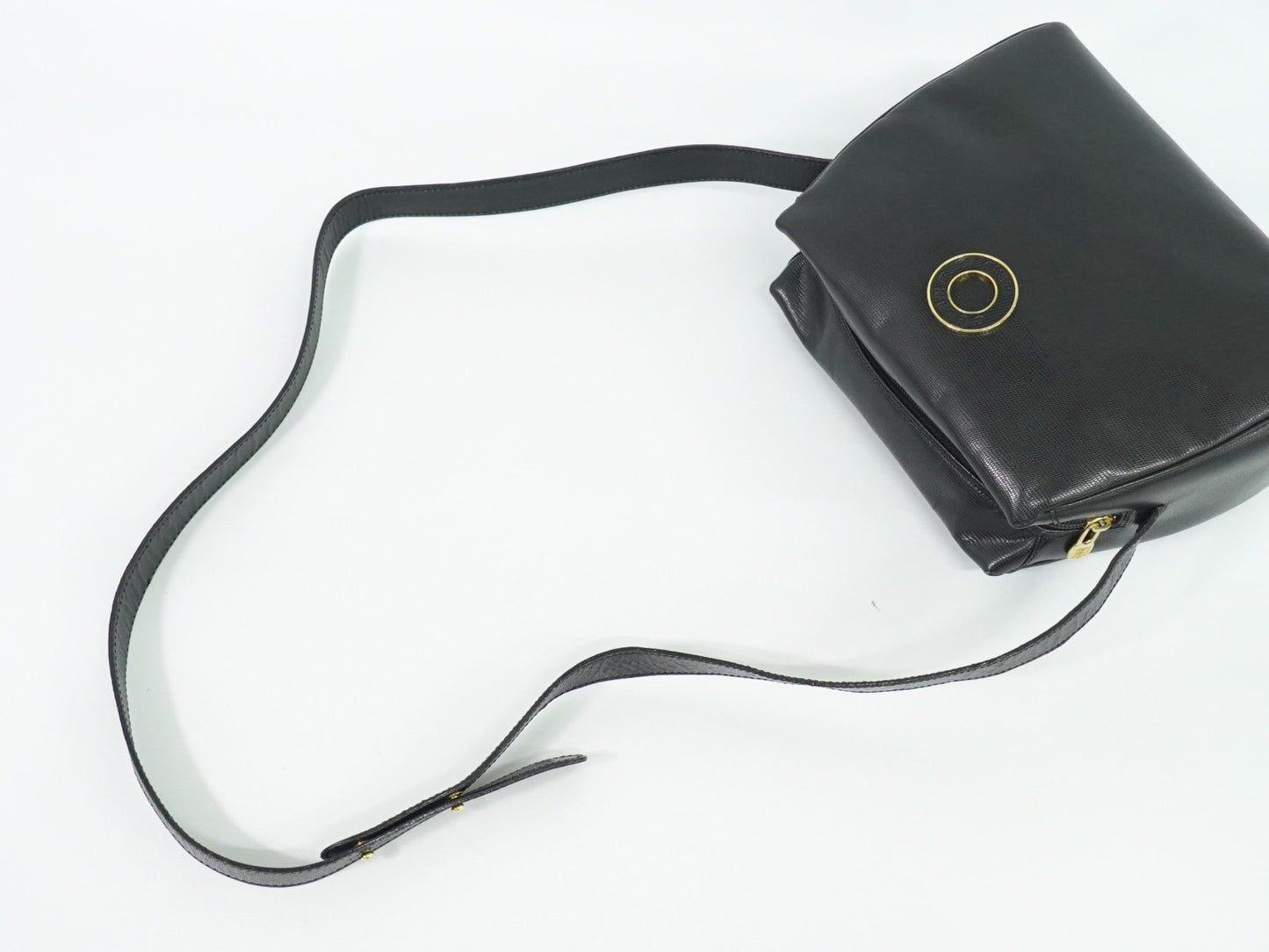 Celine Shoulder Bag Leather, BLACK, LEATHER, Shoulder bag