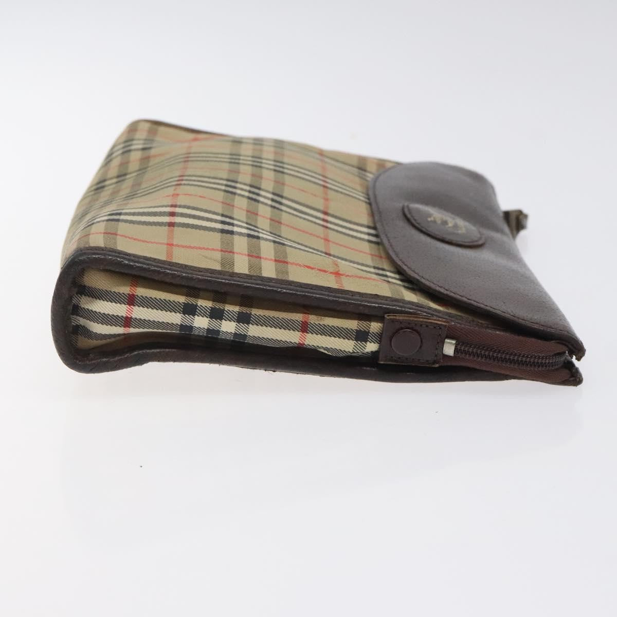 Burberry Nova check Pochette Canvas, BEIGE, CANVAS, Clutche & pouche