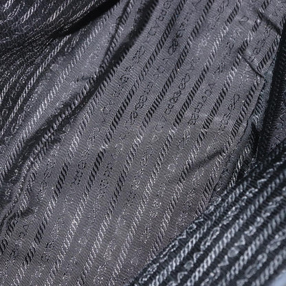 Prada Side Pocket Hobo Vitello Daino, BLACK, LEATHER, Shoulder bag