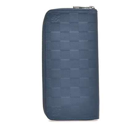 Louis Vuitton Zippy wallet vertical Damier Infini Leather, BLUE, LEATHER, Wallets