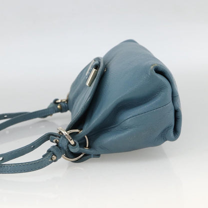 Chloe Lily Handbag Leather, Blue, Leather, Handbag