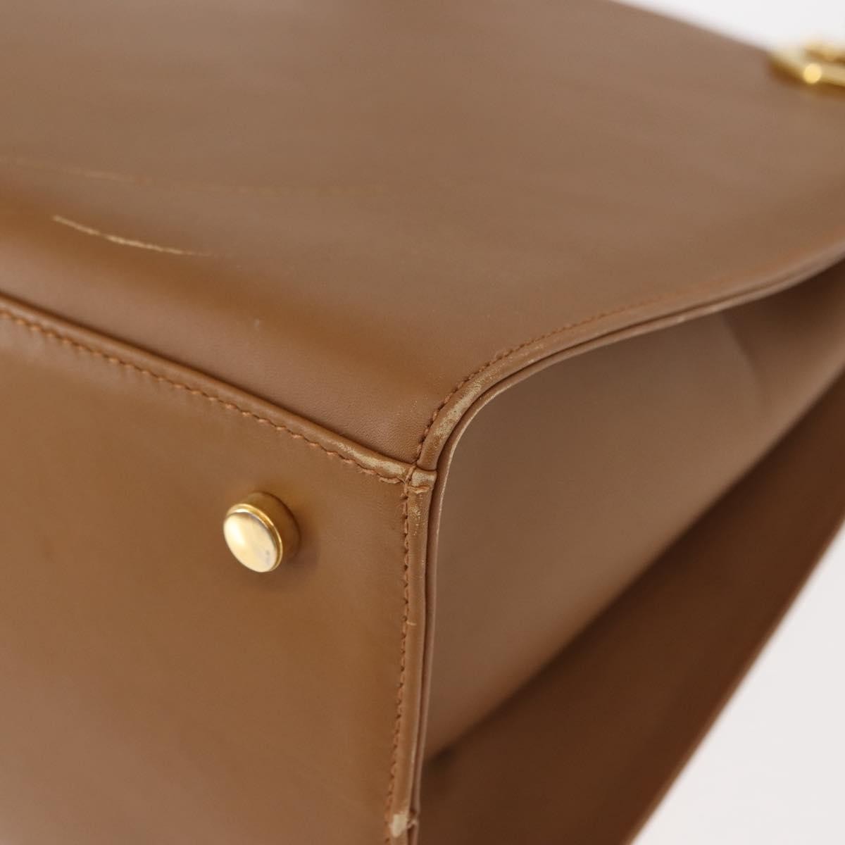 Salvatore Ferragamo Gancini Shoulder Bag Leather, BEIGE, LEATHER, Shoulder bag