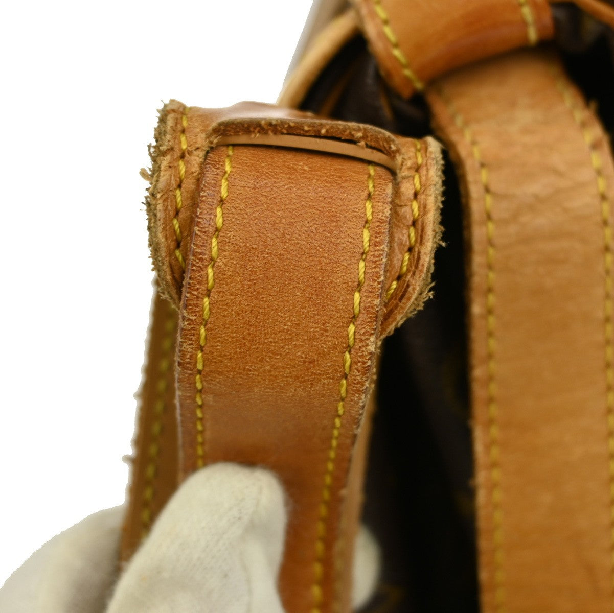 Louis Vuitton Saumur Handbag Monogram Canvas, BROWN, CANVAS, Shoulder bag