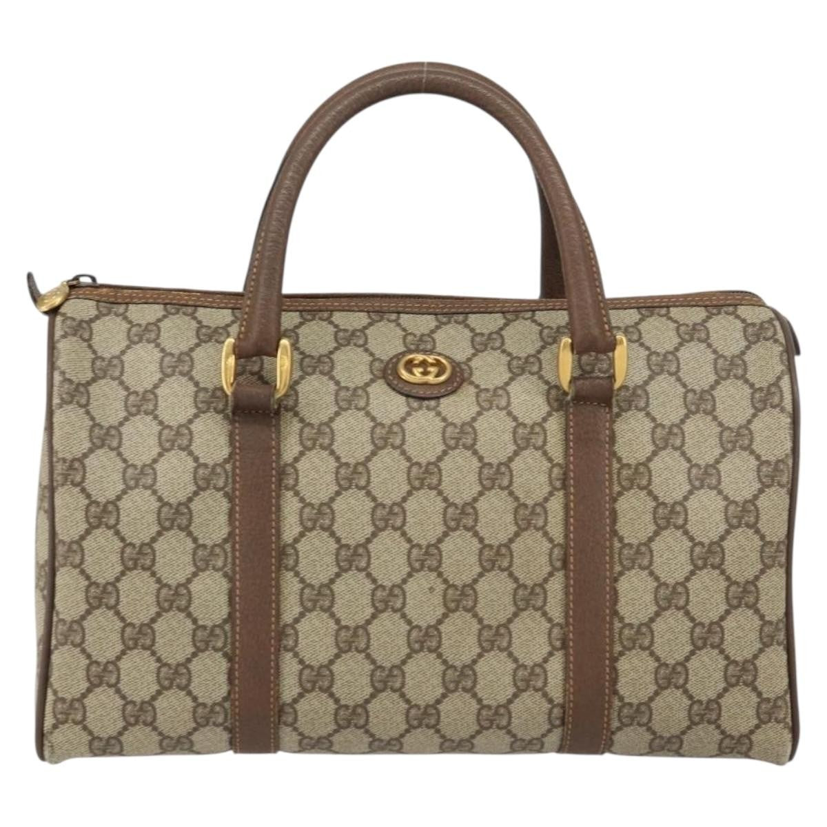 Gucci Vintage Duffle Bag GG Coated Canvas, BEIGE, CANVAS, Travel bag