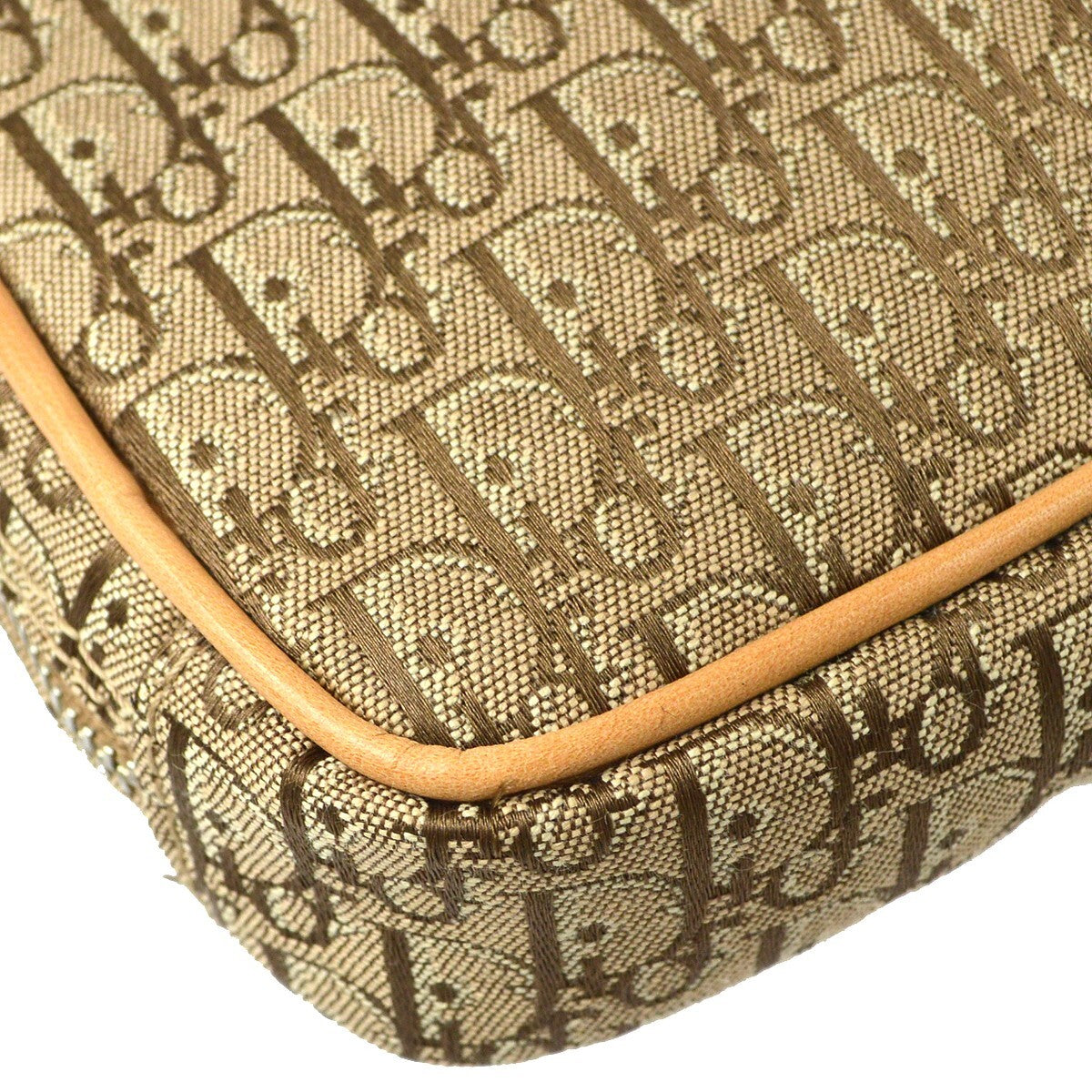 Christian Dior Vintage Trotter Pouch Canvas, BEIGE, CANVAS, Clutche & pouche