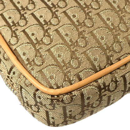 Christian Dior Vintage Trotter Pouch Canvas, BEIGE, CANVAS, Clutche & pouche