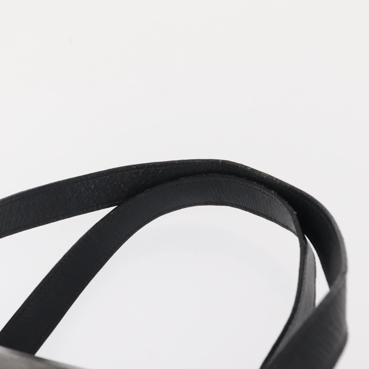 Celine Vintage Macadam Shoulder Bag Canvas and Leather, BLACK, CANVAS, Shoulder bag