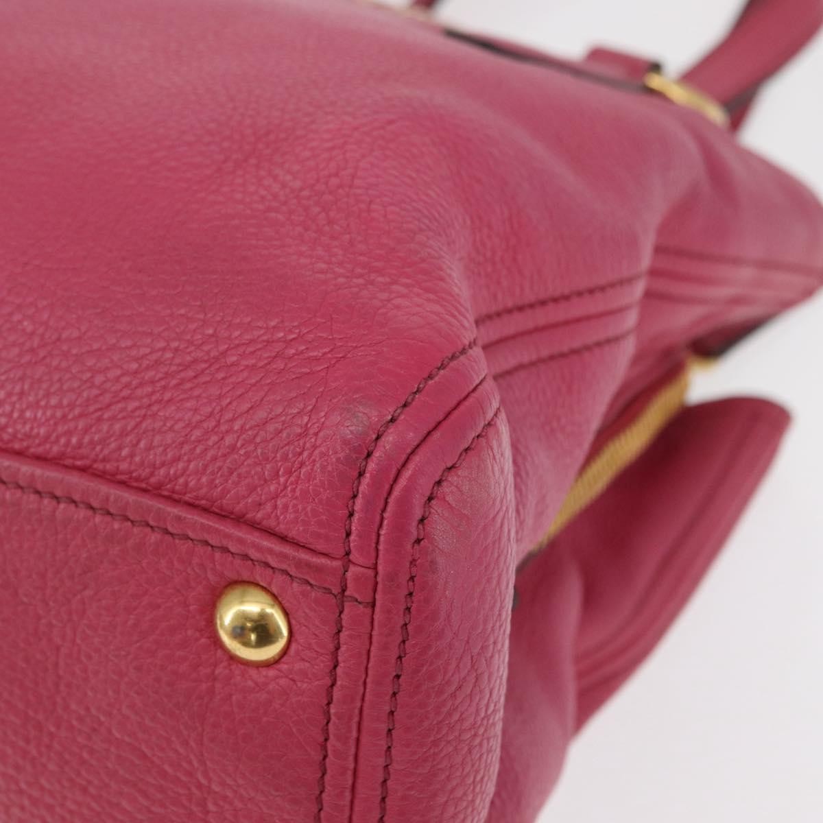 Miu Miu Phenix Convertible Tote Leather, PINK, LEATHER, Tote bag