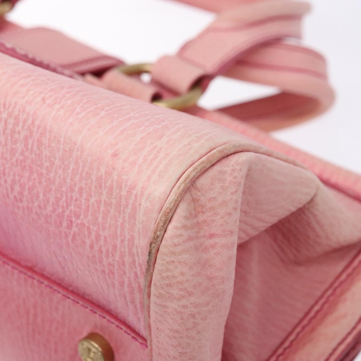 Celine Ella Satchel Leather, PINK, LEATHER, Handbag