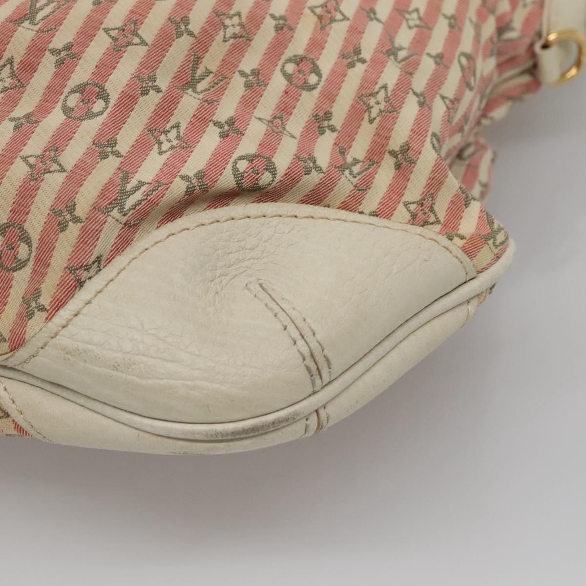 Louis Vuitton Marina Handbag Mini Lin Croisette, PINK, CANVAS, Handbag