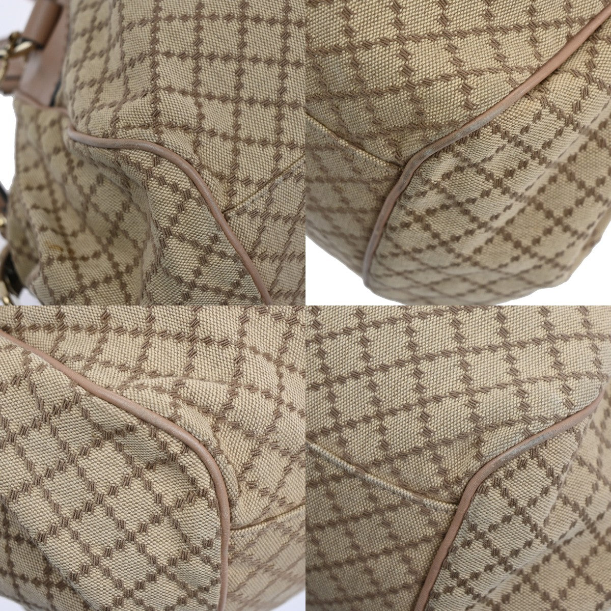 Gucci Sukey Convertible Boston Bag Diamante Canvas, BROWN, CANVAS, Tote bag