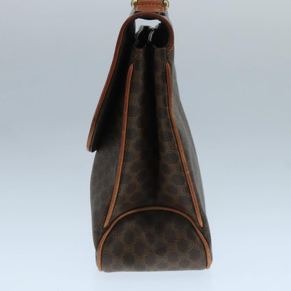 Celine Vintage Macadam Handbag Canvas, BROWN, CANVAS, Handbag