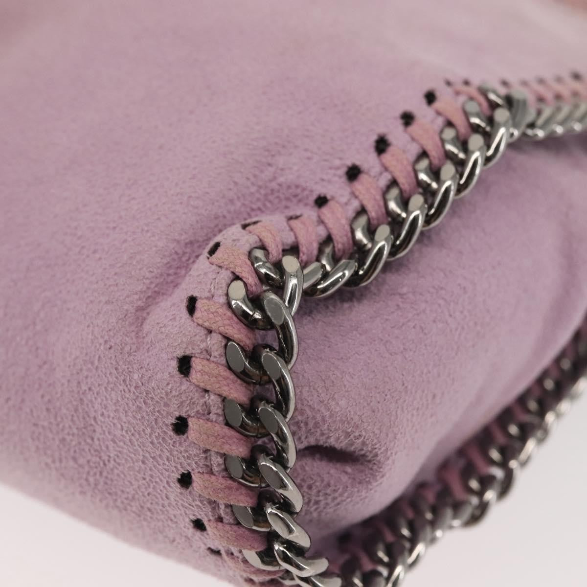 Stella McCartney Falabella Fold Over Crossbody Bag Suede, PINK, SUEDE, Crossbody bag