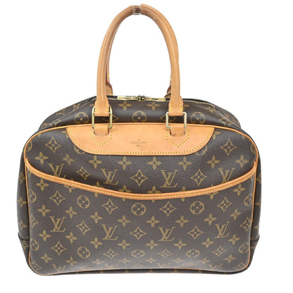 Louis Vuitton Deauville Handbag Monogram Canvas, BROWN, CANVAS, Handbag