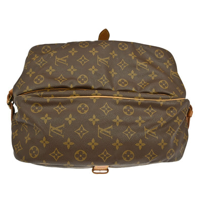 Louis Vuitton Saumur Handbag Monogram Canvas, BROWN, CANVAS, Shoulder bag