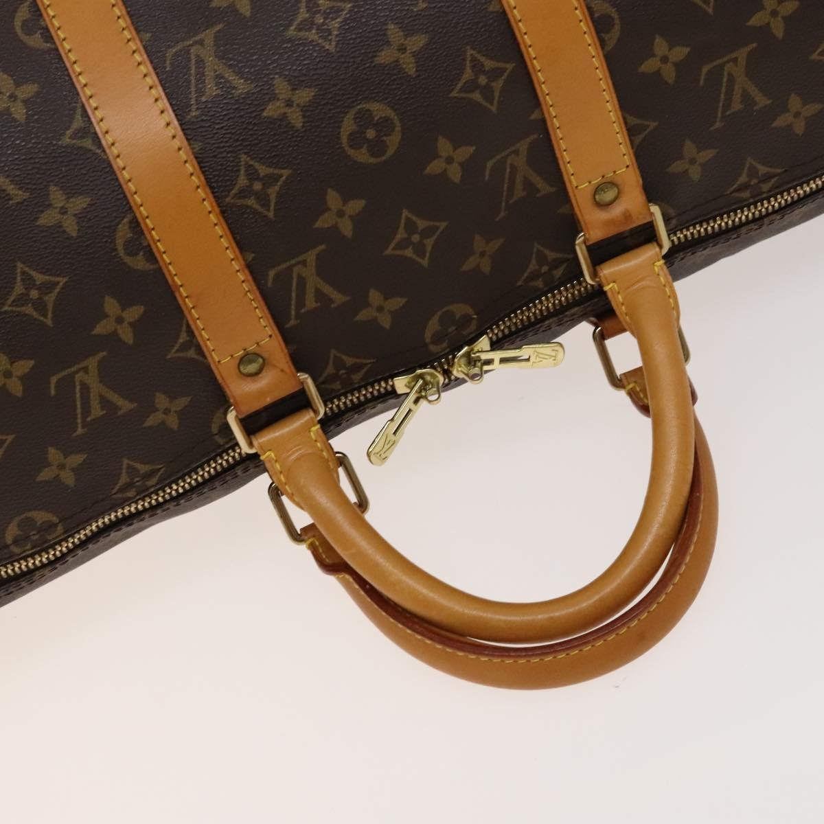 Louis Vuitton Keepall Bandouliere Bag Monogram Canvas, BROWN, CANVAS, Travel bag