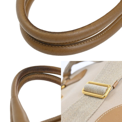 Prada Convertible Tote Canvas and Saffiano Leather, Beige, Canvas, Tote Bag