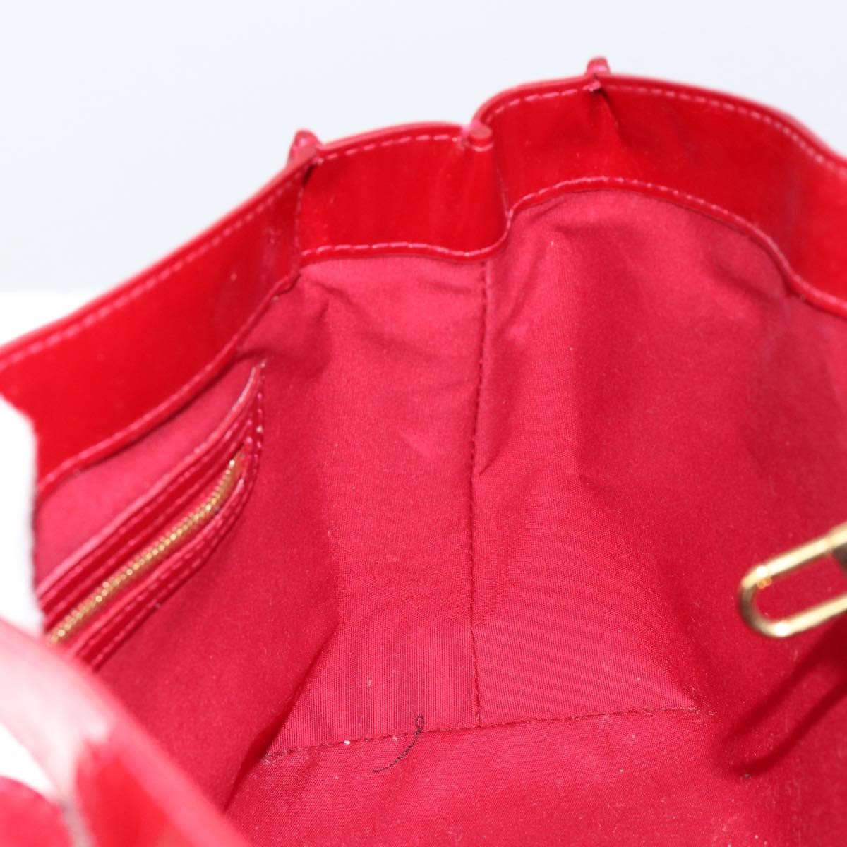 Louis Vuitton Wilshire Handbag Monogram Vernis, RED, PATENT_LEATHER, Handbag