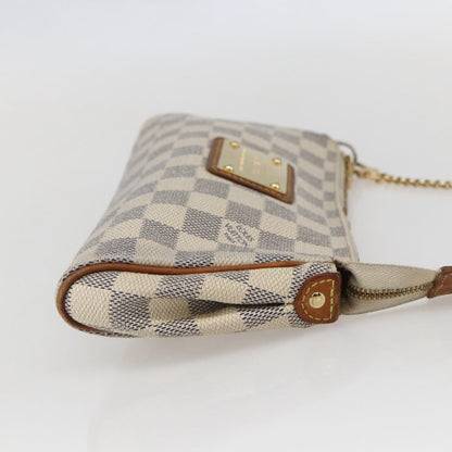 Louis Vuitton Eva Handbag Damier, WHITE, CANVAS, Shoulder bag