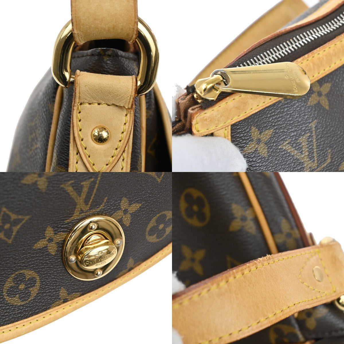 Louis Vuitton Tulum Handbag Monogram Canvas, BROWN, CANVAS, Shoulder bag