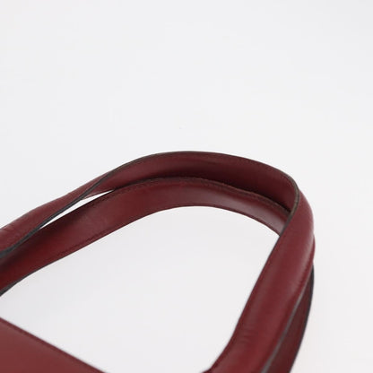 Salvatore Ferragamo Double Gancini Side Buckle Tote Leather, RED, LEATHER, Handbag