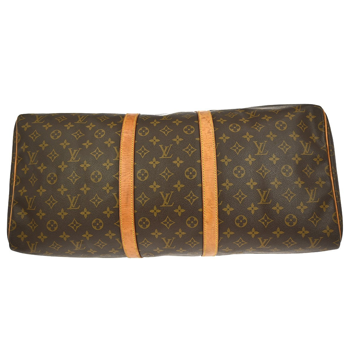 Louis Vuitton Keepall Bag Monogram Canvas, BROWN, CANVAS, Travel bag