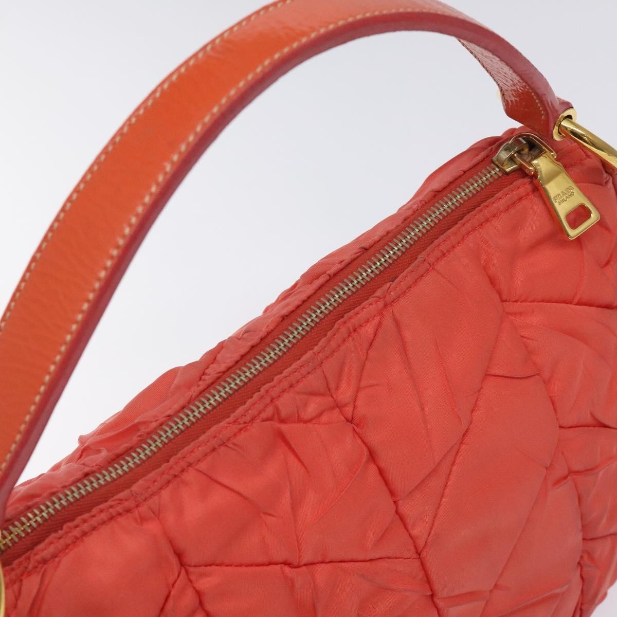 Prada Vintage Zip Handbag Tessuto, ORANGE, NYLON, Handbag