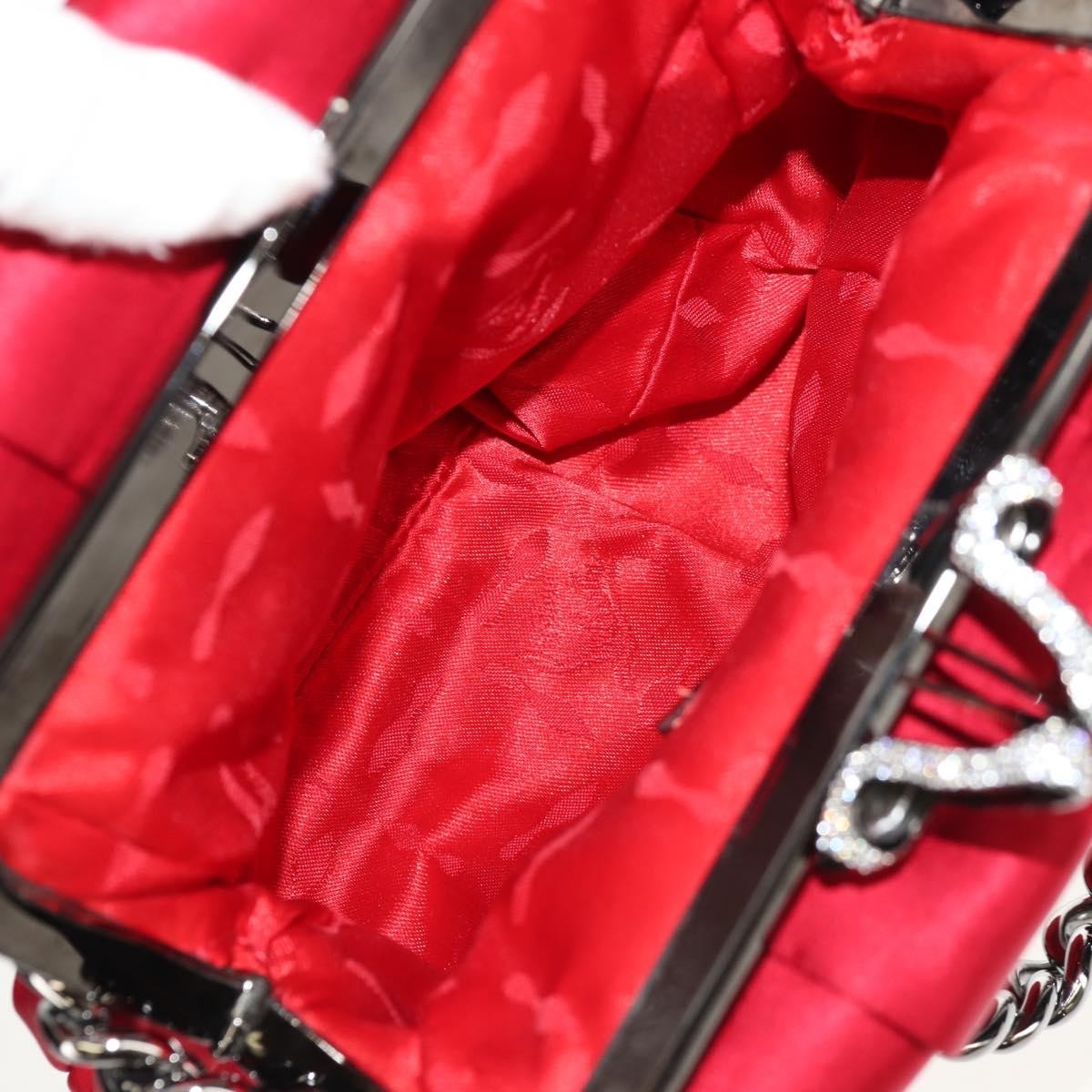 Christian Louboutin Yoyo Frame Clutch Satin, RED, SATIN, Clutche & pouche