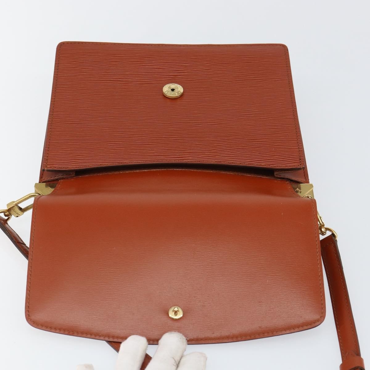 Louis Vuitton Grenelle Shoulder Bag Epi Leather, BROWN, LEATHER, Shoulder bag