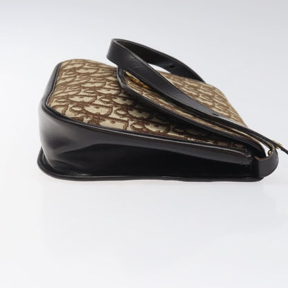 Christian Dior Vintage CD Flap Shoulder Bag Canvas, BROWN, CANVAS, Shoulder bag