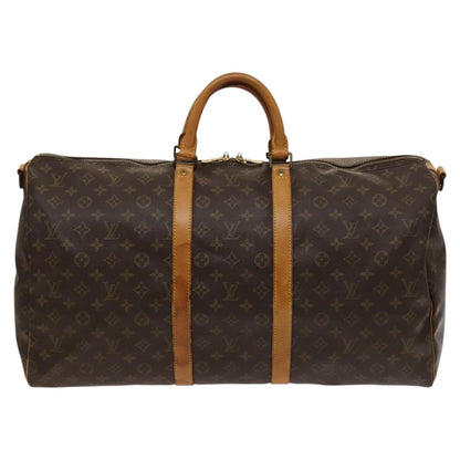 Louis Vuitton Keepall Bandouliere Bag Monogram Canvas, BROWN, CANVAS, Travel bag