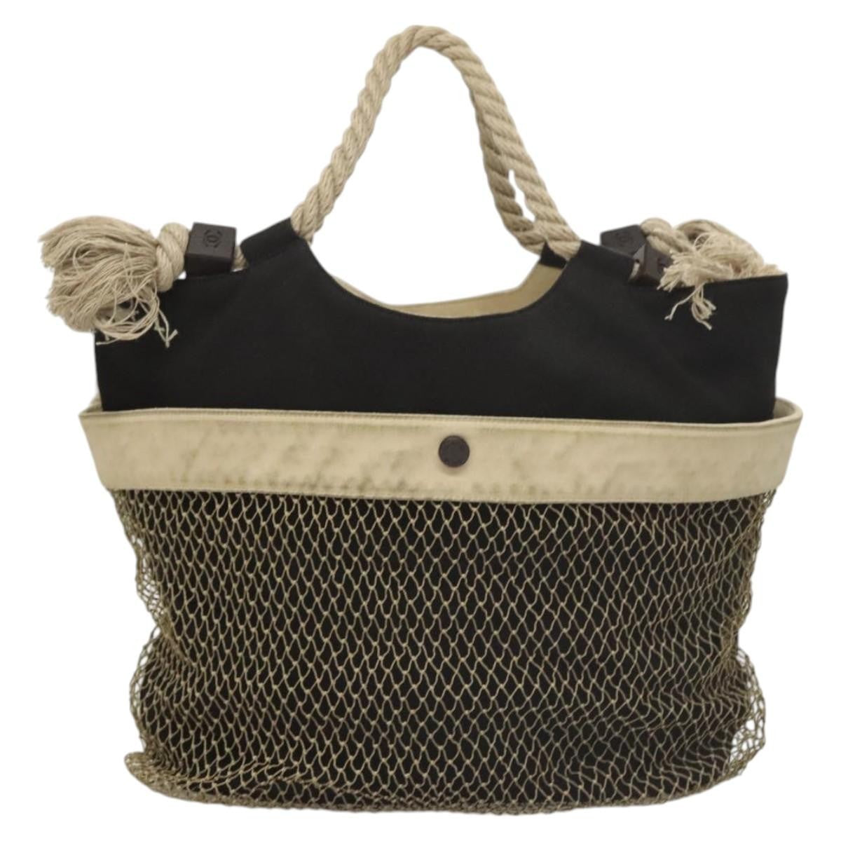 Chanel Camellia Flower Tote Canvas, BLACK, CANVAS, Tote bag