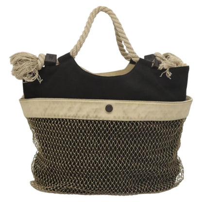 Chanel Camellia Flower Tote Canvas, BLACK, CANVAS, Tote bag