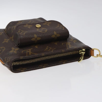 Louis Vuitton Partition Wristlet Clutch Monogram Canvas, BROWN, CANVAS, Clutche & pouche