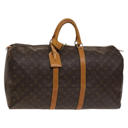Louis Vuitton Keepall Bag Monogram Canvas, BROWN, CANVAS, Travel bag
