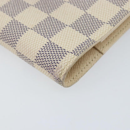 Louis Vuitton Agenda Cover Damier Azur, WHITE, CANVAS, Toiletry Case
