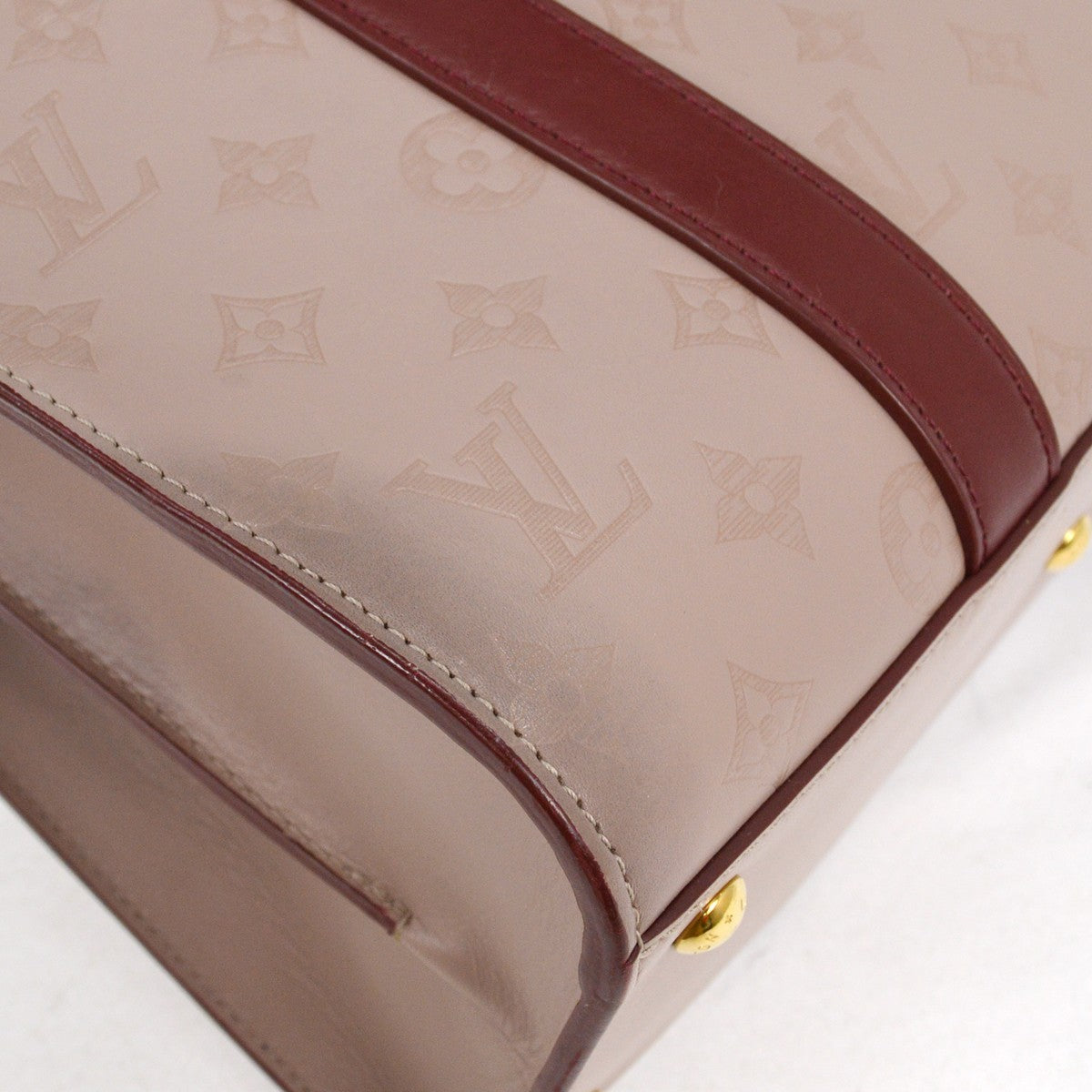 Louis Vuitton Very Tote Monogram Leather, BURGUNDY, LEATHER, Tote bag